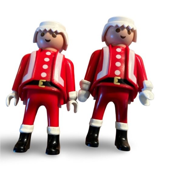 PLAYMOBIL Figures SANTA CLAUS with Helpers and Elf - Picture 2 of 3